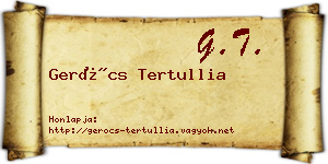 Gerócs Tertullia névjegykártya